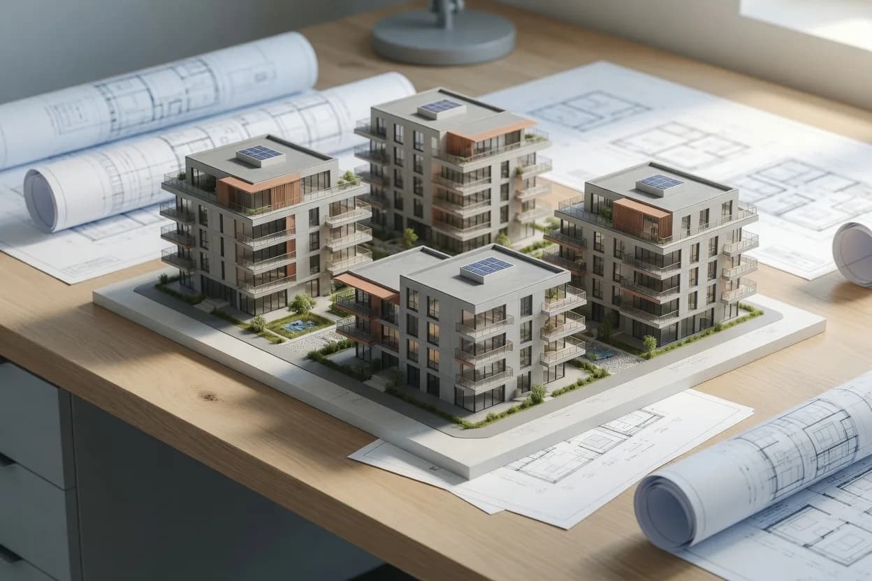 Architectural model for real estate and construction projects