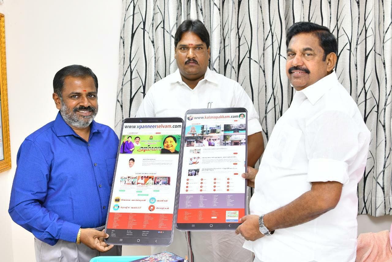 Tamil Nadu CM, Mr. E. Palaniswamy unveiled two websites developed by JB Soft System