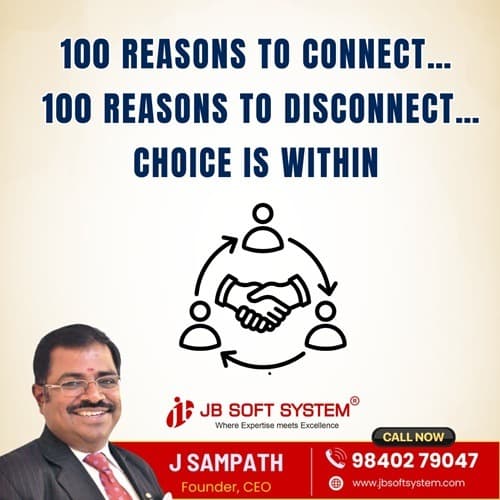 100 Reasons to Connect… 100 Reasons to Disconnect… Choice is Within