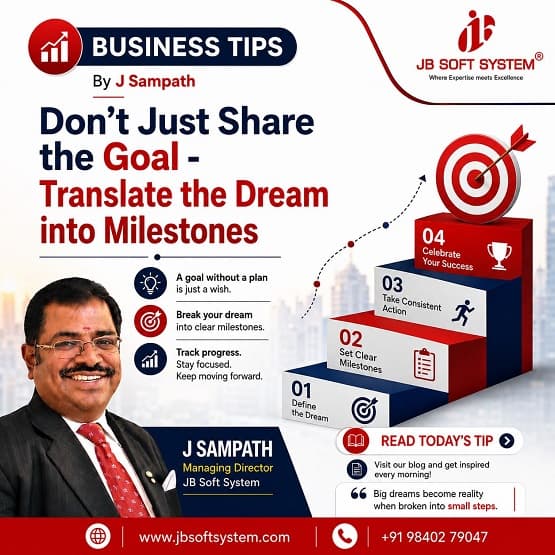 Business Tips: Don’t Just Share the Goal – Translate the Dream into Milestones